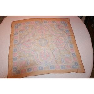 vgt driving scarf,vintage floral scarf,vintage head scarf,vintage neck scarf